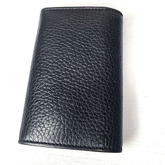 Gucci Black Pebbled Leather Silver Six Key Holder EUC - Picture 4 of 16